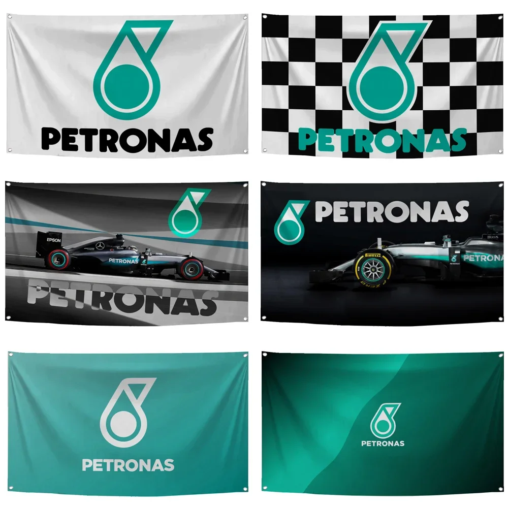 2×3Ft 3×5Ft Petronas Flag Polyester Printed Oil Racing Tapestry Banner For Decor