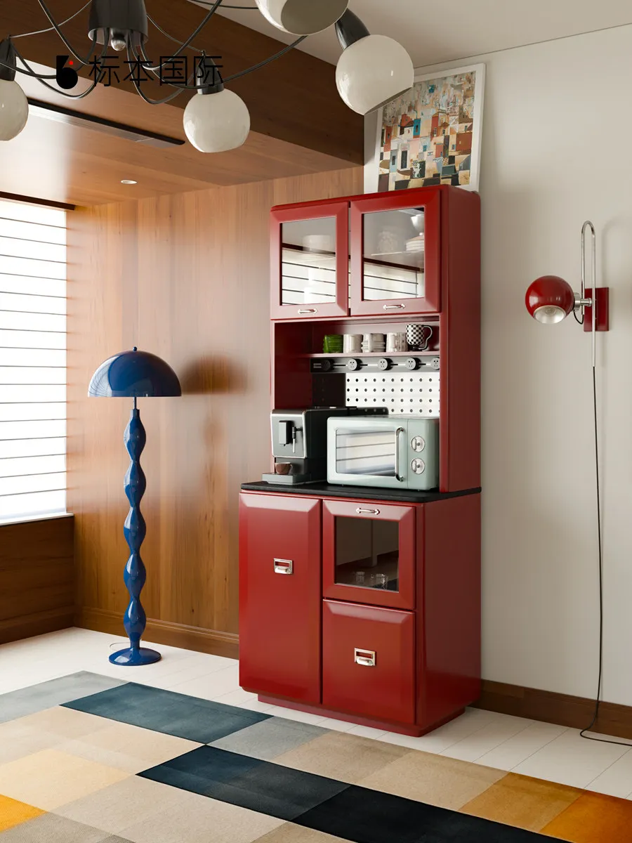 

PYJ integrated storage against the wall household small apartment narrow finished solid wood dining side cabinet