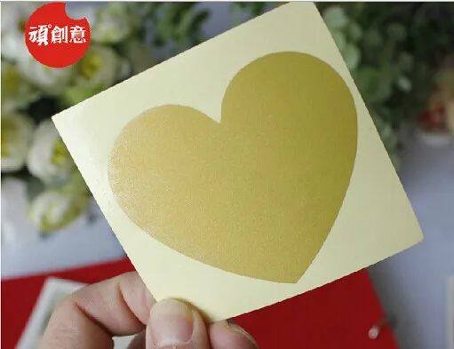 50pcs/lot  NEW Cute Heart design Scratch coating Sticker DIY Note sticker Decoration label Multifunction