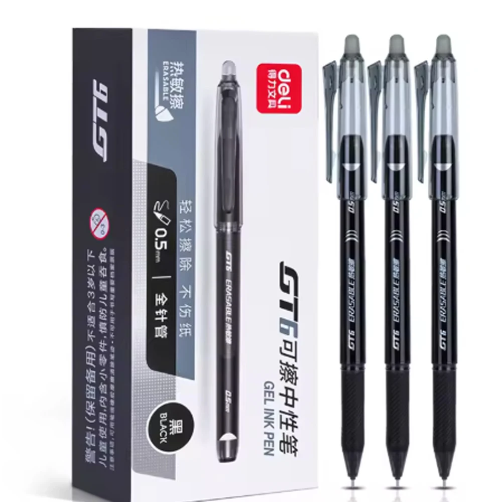Erasable Gel Pen Porous-Point Pens 0.5mm Black Blue Ink Refill With Heat-sensitive Erasable Erasers for Kids Writing pen