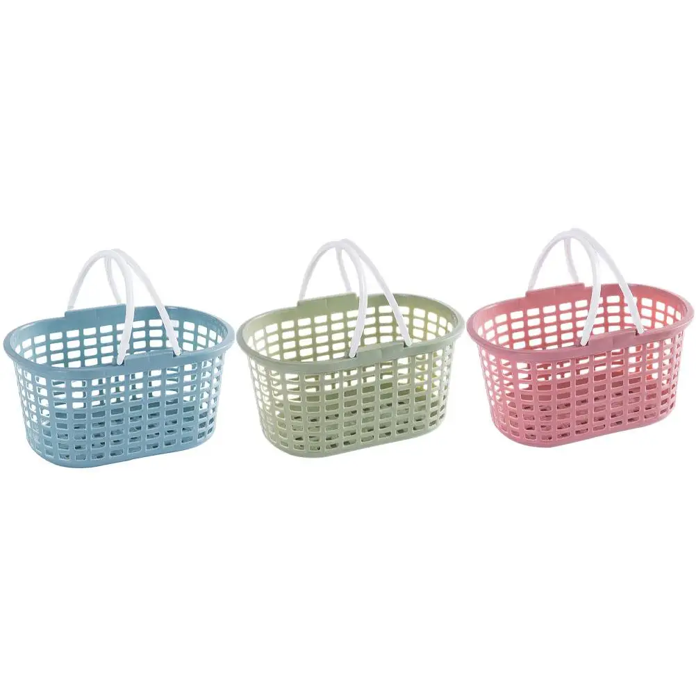 

Portable Shower 3 Pcs Bath Basket Handle Cleaning Supplies Storage Organizer Plastic Bathroom Toiletries Holder