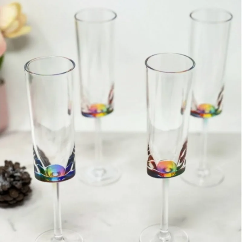 

Овальный Halo, 4 шт., 4 унции, акриловые флейты для шампанского, небьющиеся пластиковые стаканы Mimosa, тосты для свадебной вечеринки, домашний бар, посуда для напитков