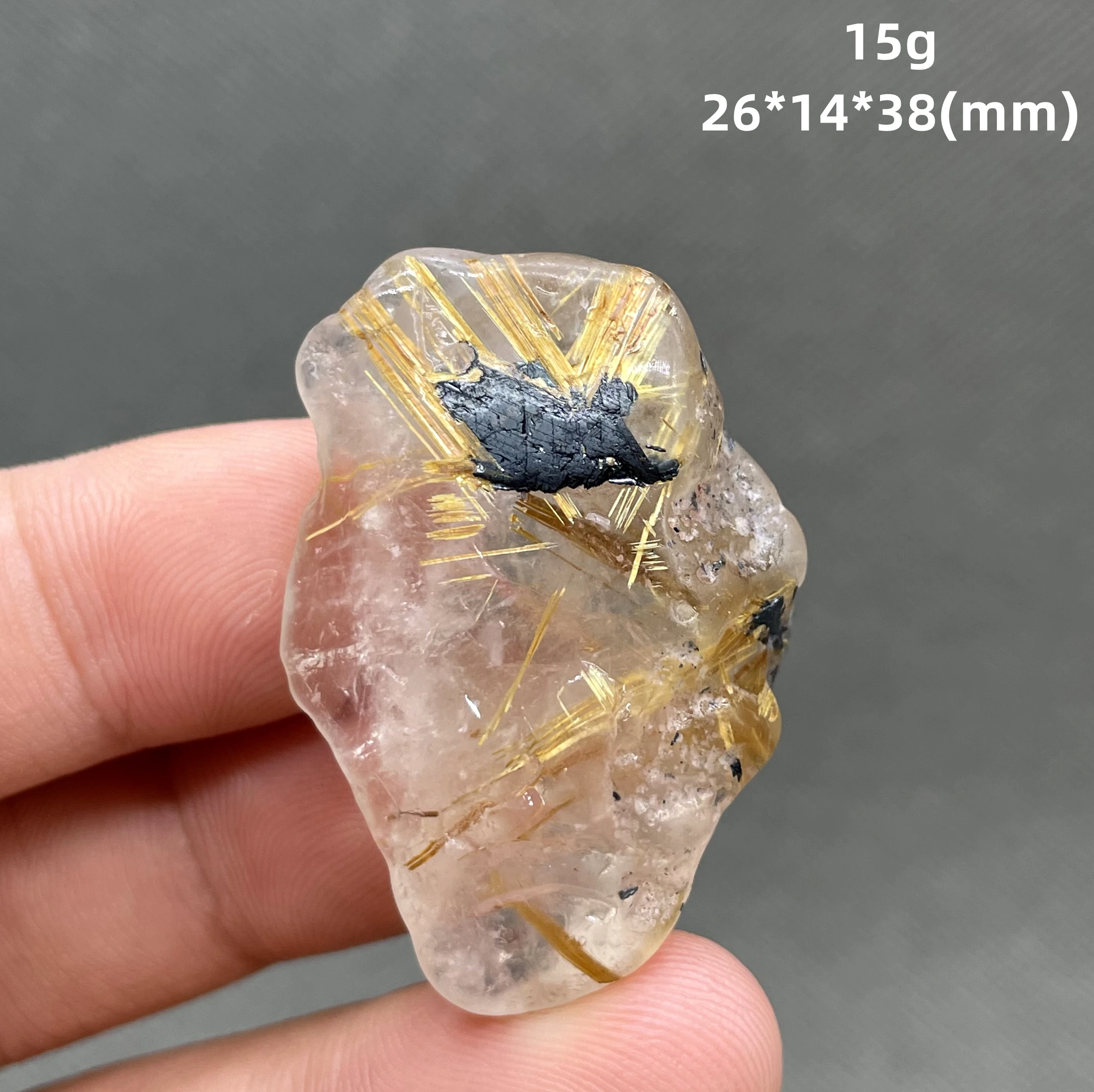 

BEST! 100% Natural Brazil Gold Rutilated Quartz Hair Crystal Mineral Specimen Ore Crystal Rock stones and crystals quartz