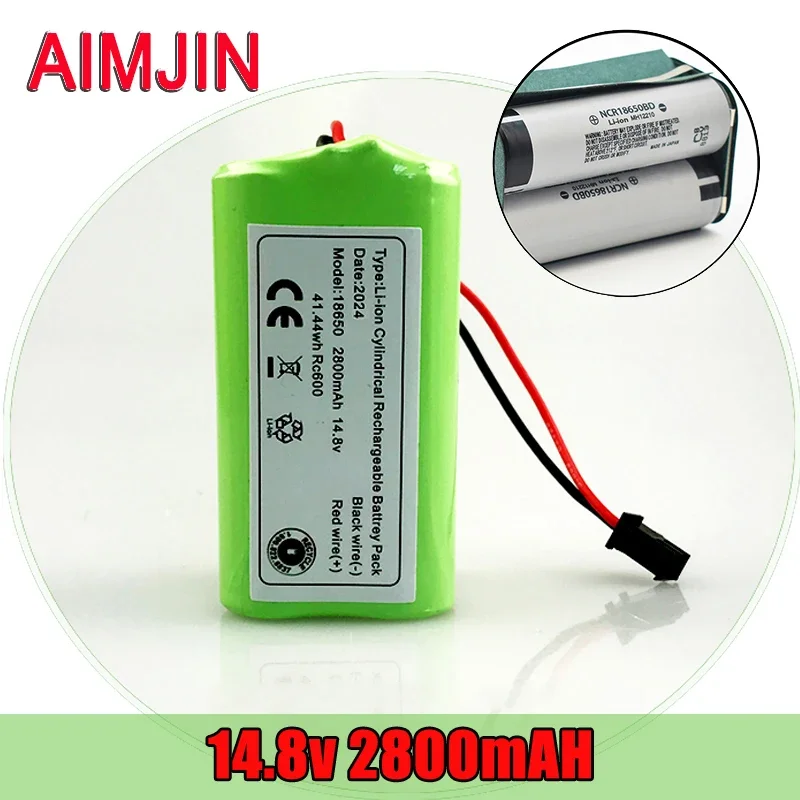 

4S1P 14.8V 2800mAh Li-Ion Cylindrical Rechargeable 18650 Battery Pack for Deebot N79S DN622 Robovac 11S Max Conga