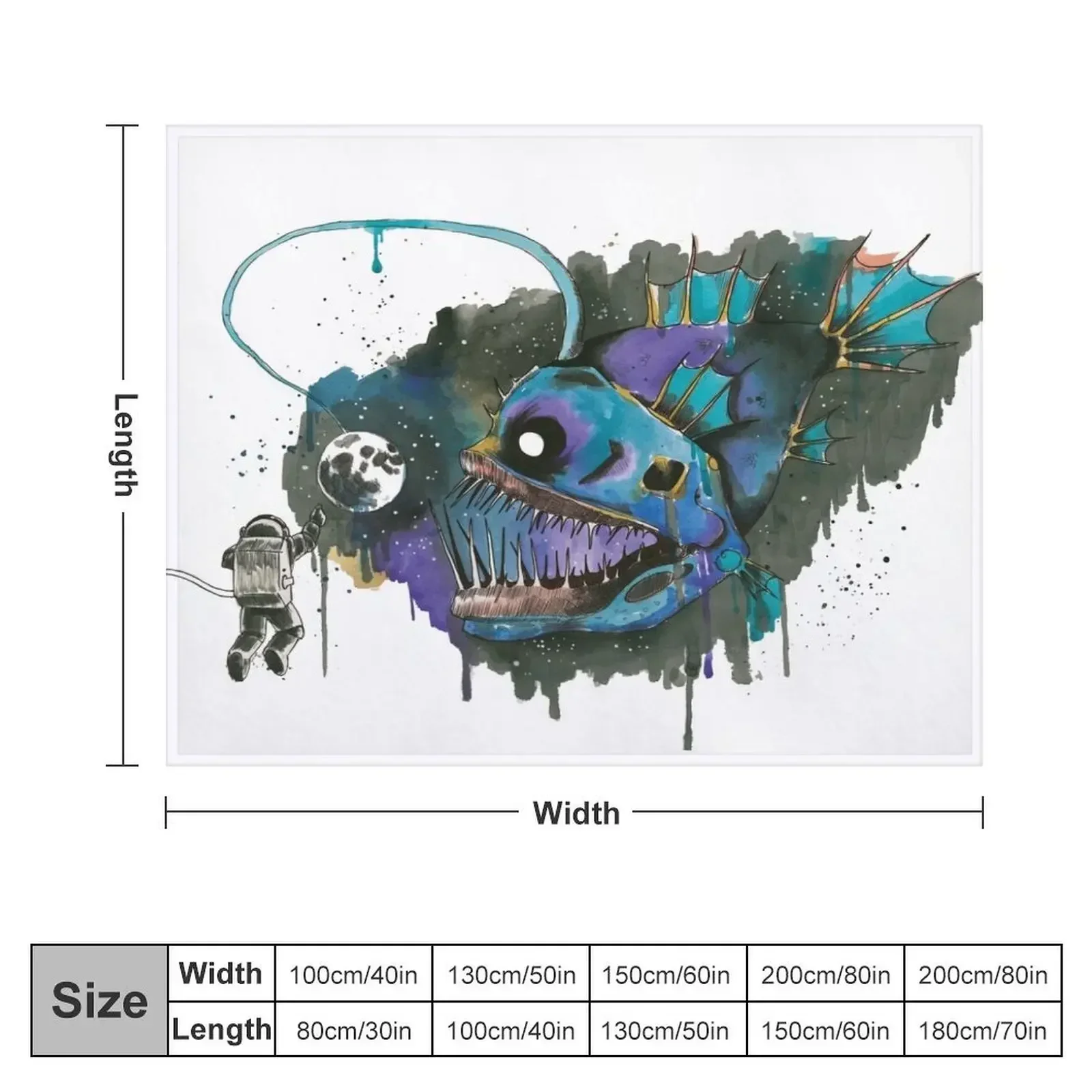 anglerfish Throw Blanket For Sofa Thin Sofa Decorative Sofa Blankets