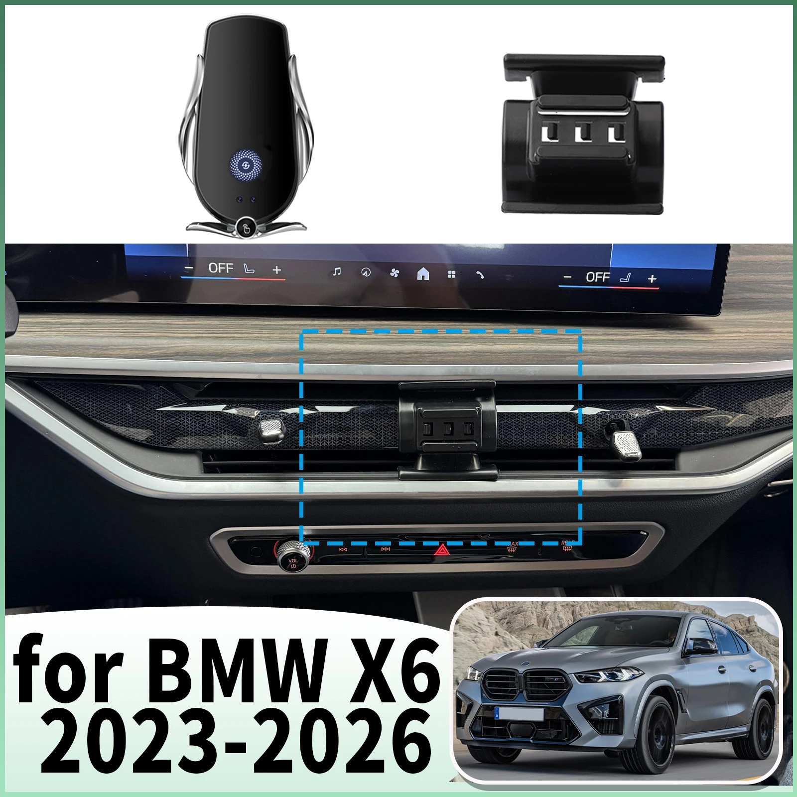 

fit for BMW X6 2023 2024 2025 2026 Specific Dashboard Navigation Phone Holder Mount Design Car​​ accessoires