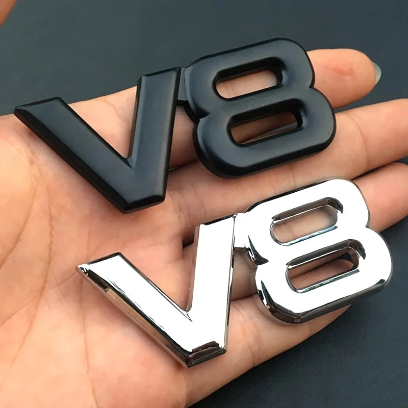 

V8 Emblem Metal Sticker Badge Fender For V8 Racing Emblem Auto For Car Motorcycle Truck SUV