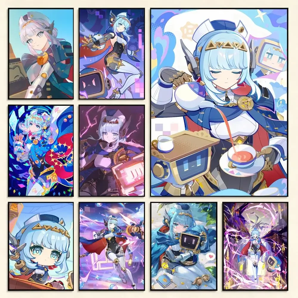 Fantasy G-Genshin Impact Ineffa Poster Digital Solvent Print Waterproof  Fade-Resistant Wall Art Room Decor Gift