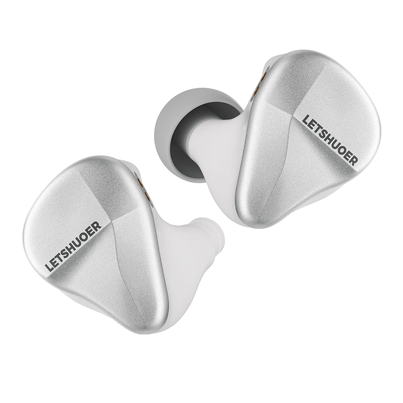 LETSHUOER Cadenza4 HiFi หูฟังชนิดใส่ในหูแบบมีสาย IEMs 10mm เบริลเลียมเคลือบ DD + 1 Sonion BA + 2 Knowles BA Hybrid Monitor หูฟัง