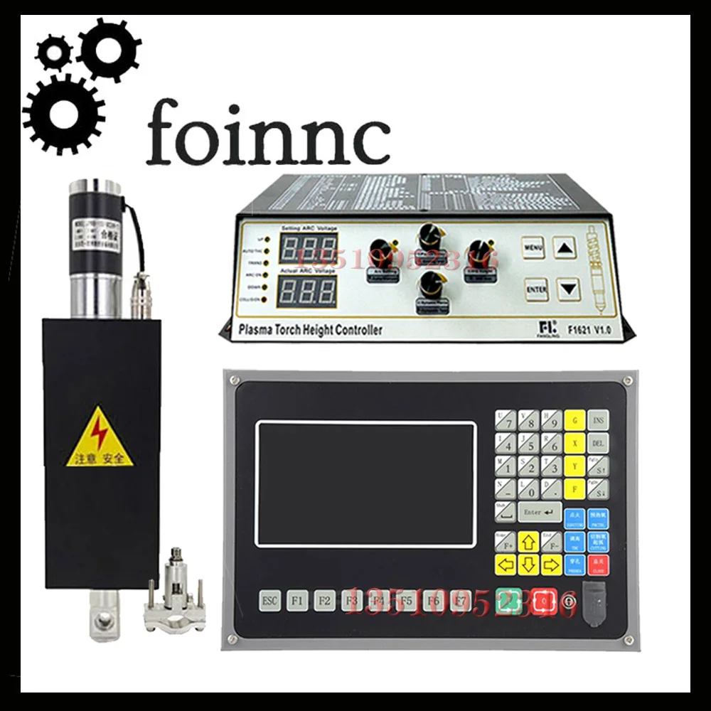 

Система контроля движения плазменной резки, SF-2100C + плазменный комплект с ЧПУ, модель F1621, регулятор высоты, JYKB-100 24 В постоянного тока