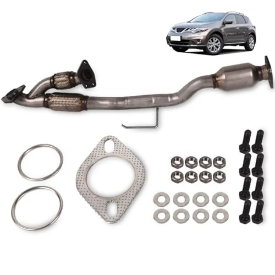 

TOPAZ 12H43-240 Flex Y Pipe Catalytic Converter Compatible with Nissan Murano 3.5L VQ35DE 2009-2019 Vehicles High-Performance E