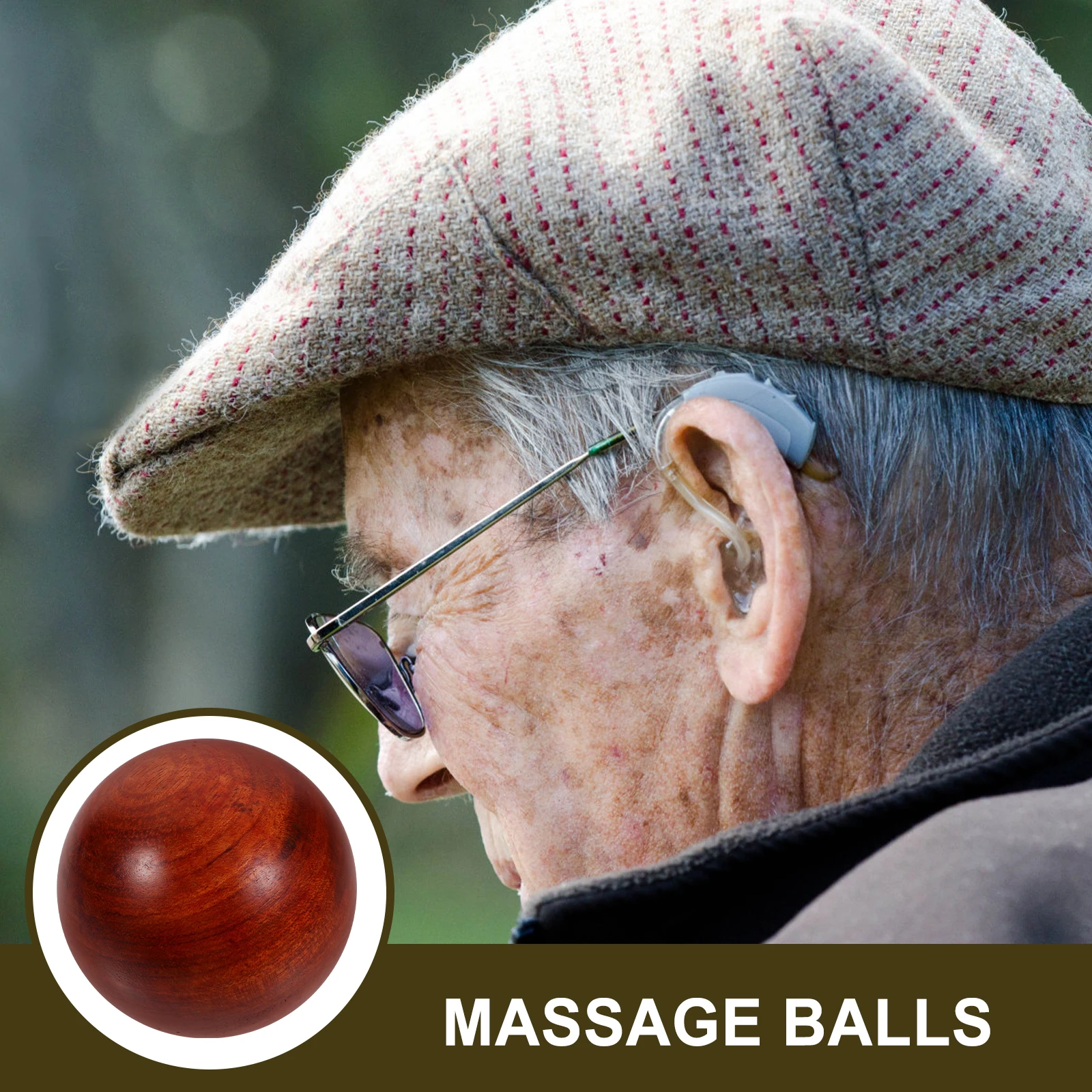 

2Pcs 5Cm Wooden Muscle Stretch Ball Rosewood Hand Exercise Ball for Strength Building and Relaxation Ideal Gift for Family