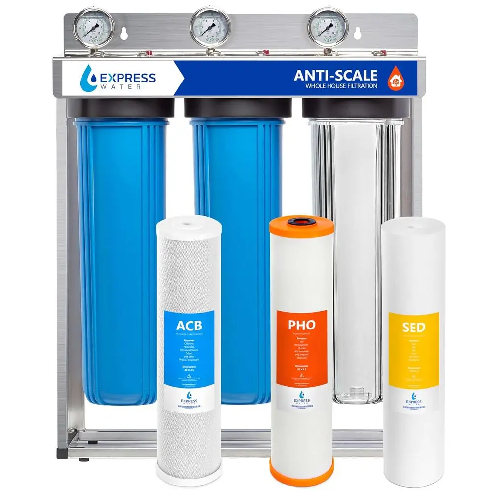 

Whole Home Water ilter System| ANTI-SCALE | 3 Stage Water iier Whole Home, Top-Tier Anti-Scale ilter Specially Designed to Preve