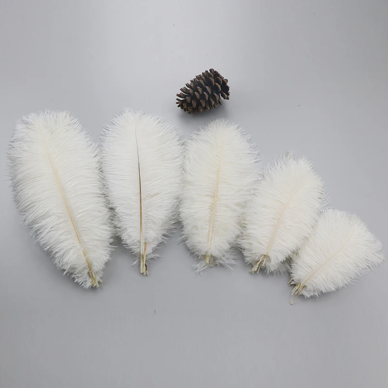 

50 PCS High quality natural feather fine wool flower white ostrich hair handmade DIY wedding decoration crafts decoration