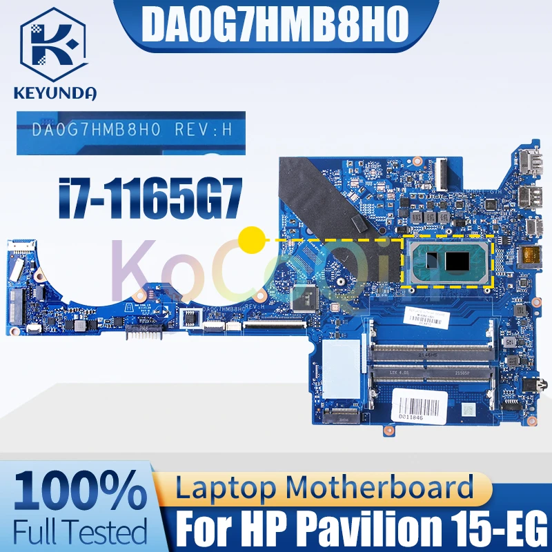 DA0G7HMB8H0 For HP Pavilion 15-EG Notebook Mainboard SRK02 i7-1165G7 M74949-601 M16350-601 Laptop Motherboard Full Tested