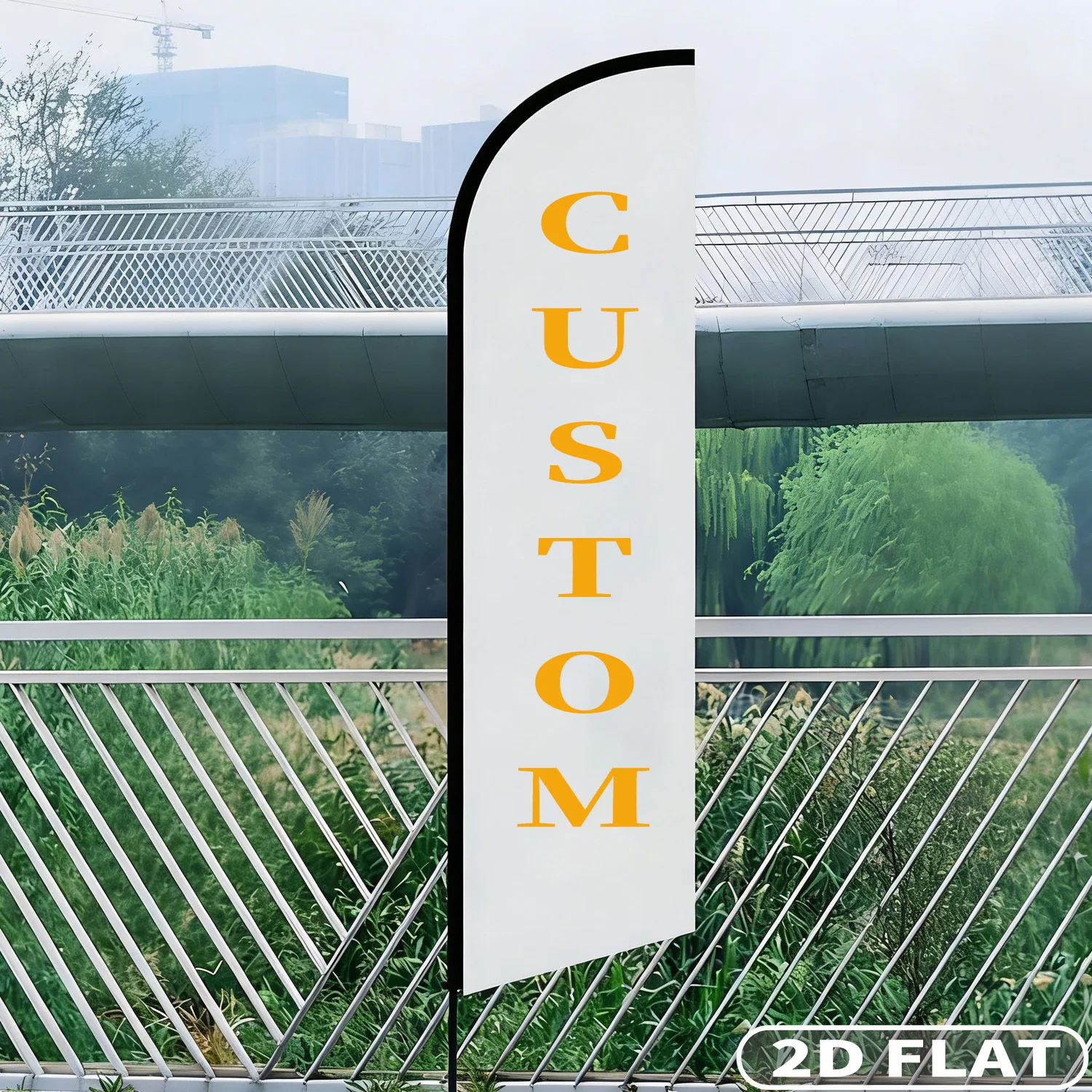 1pc 2D FLAT Custom Open Feather Flag(ONLY FLAG), Advertising Banner Sign, Suitable for Outdoor Business Commercial Display