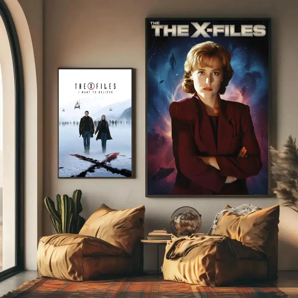 X File TV Poster Self-adhesive Wall Mural Art Waterproof Sticker For Bar Room Decor High Quality Print Gift
