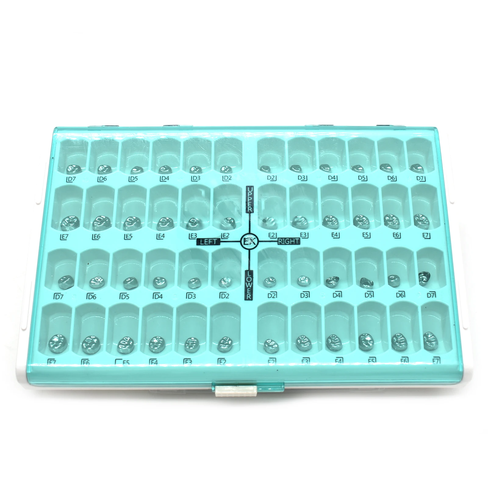 48pcs/box Dental Kid Crowns Preformed Metal Crown Stainless Steel Temporary Crowns Dentistry Orthodontic Materials Therapy Tools