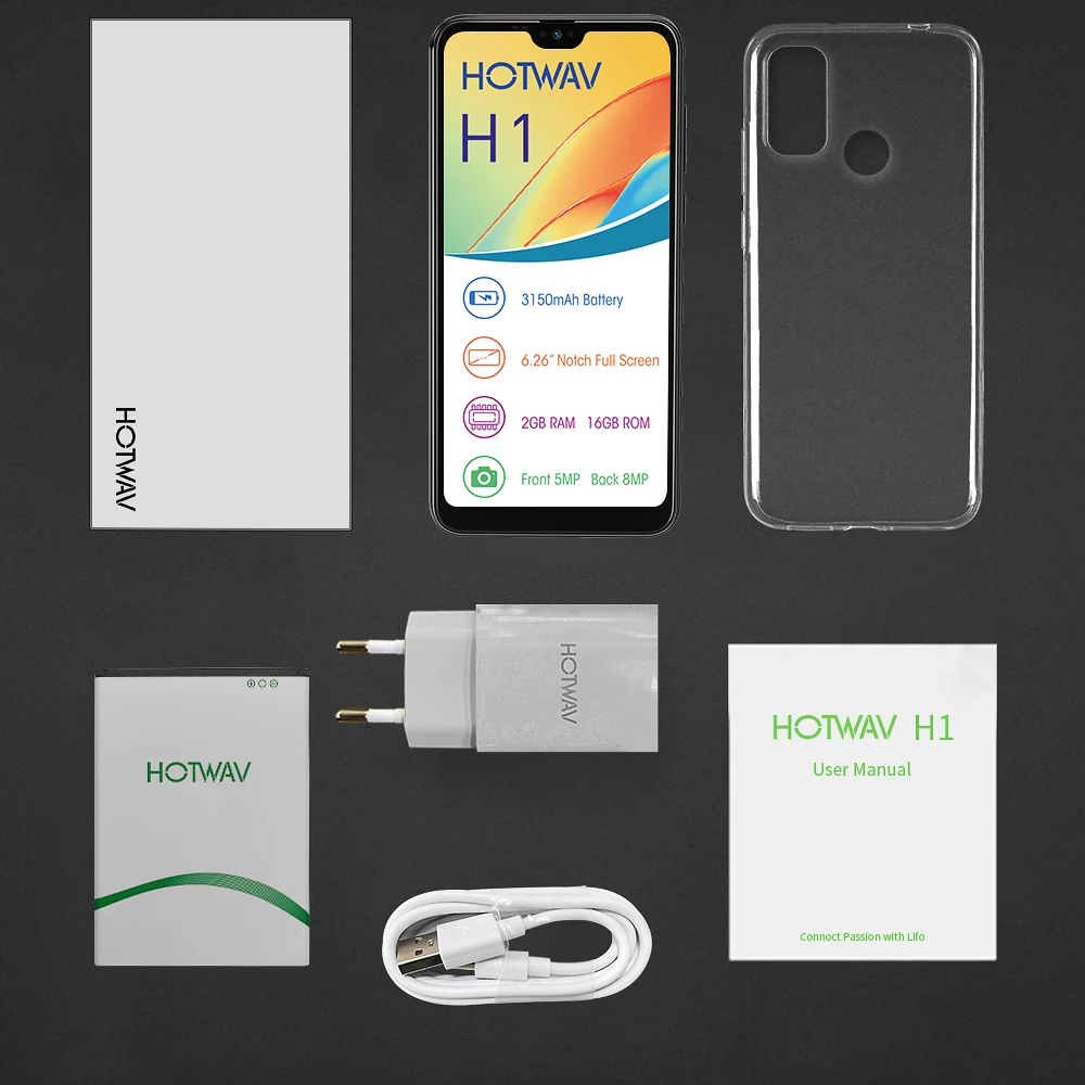 Hotwav h1 Smartphone 6,26 Zoll HD Großbild 2GB RAM 16GB ROM 3150mAh Akku Handy 8mp Kamera Finger abdruck entsperren Telefon