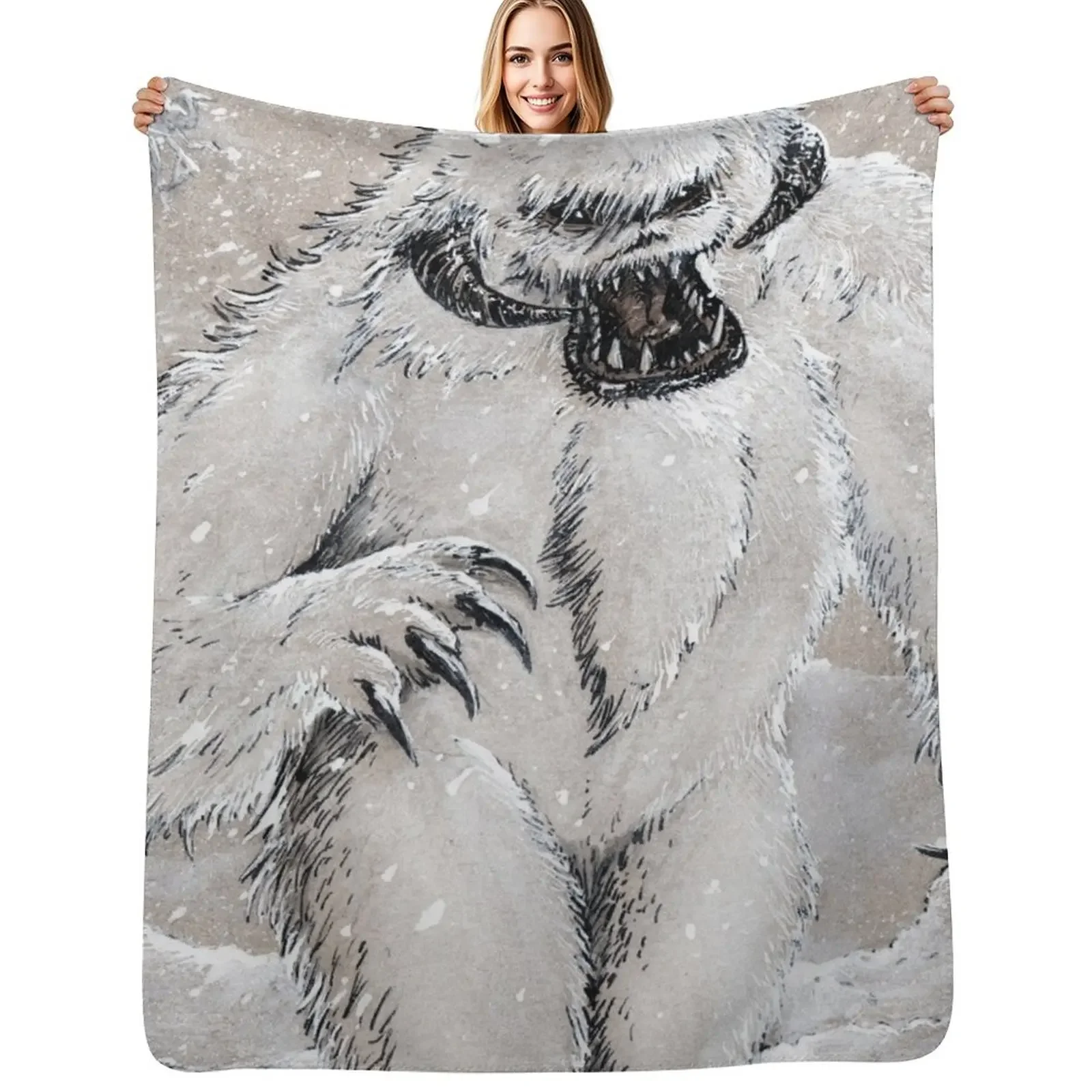 

Wampa Throw Blanket Luxury Designer Picnic Comforter Hairys Blanket