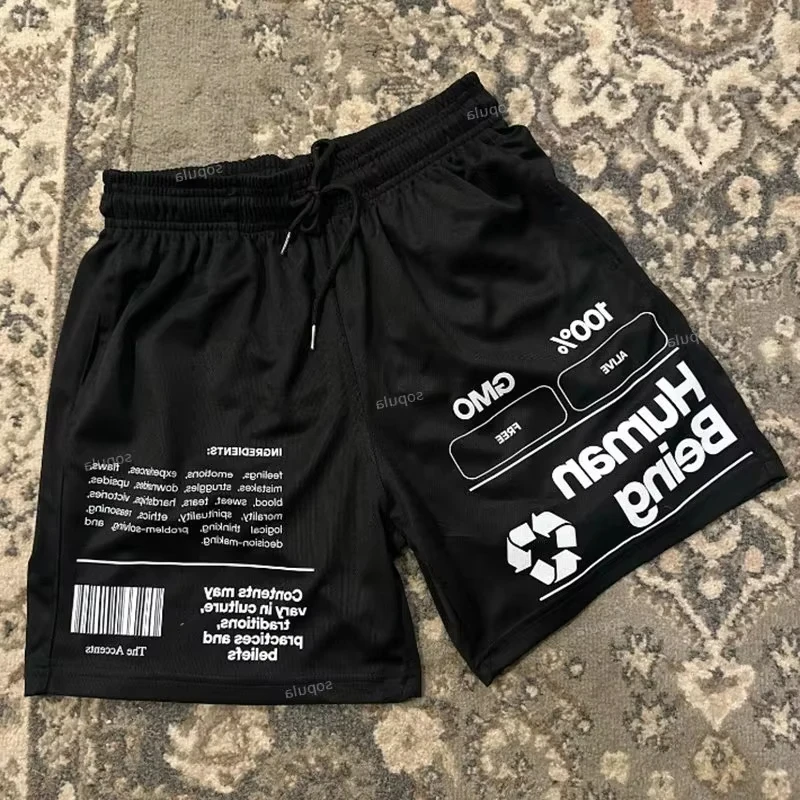 

Vintage Daily Graphic Casual Street Shorts Breathable Basketball Shorts Loose Training Fitness Gym Fashion Quick-dry Shorts Moto