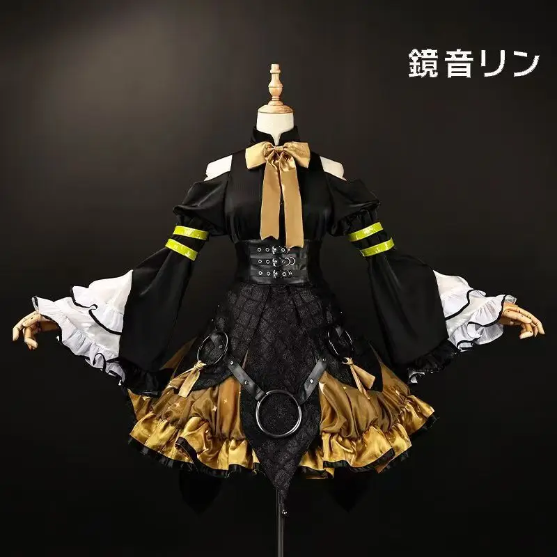 

2025 new Cosplay Kagaminee Rinn X Rascal Collab Witchh Gothicc Halloween Cosplay Costume Halloween Christmas Carnival Suit