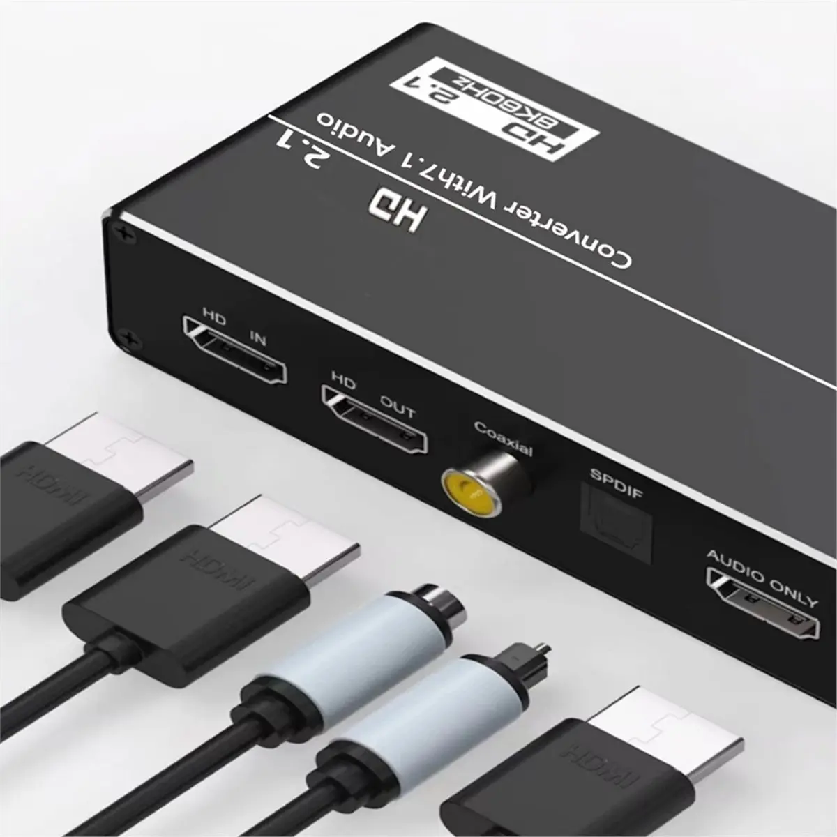 

goodidea 8K 60HZ HDMI-совместимый конвертер-экстрактор аудиосигнала с поддержкой 7.1CH/5.1/2.0, коаксиальным, оптическим, Toslink, AUX, HDCP2.3, вилка EU