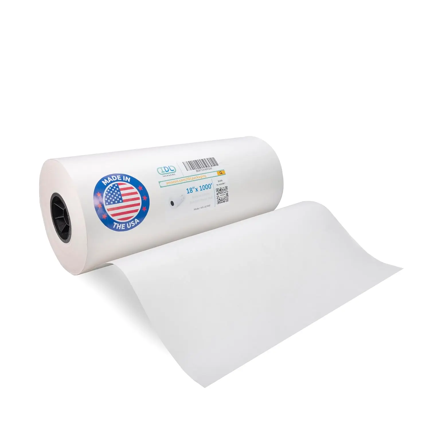 

White Butcher Paper 18" x 12000" (1000 feet) - USA-Made Natural Butcher Paper Roll for Meat and Fish - Uncoated, Unwaxed & Food-