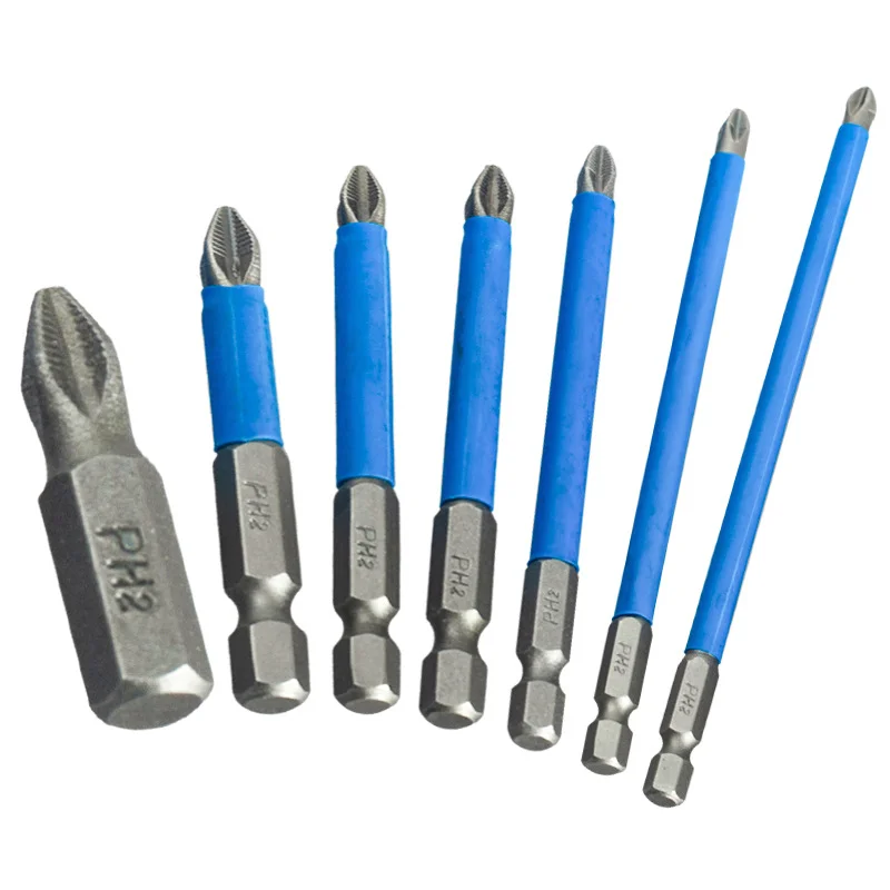 Destornillador eléctrico cruzado antideslizante, cabeza de destornillador magnético de viento para una precisión y un agarre mejorados