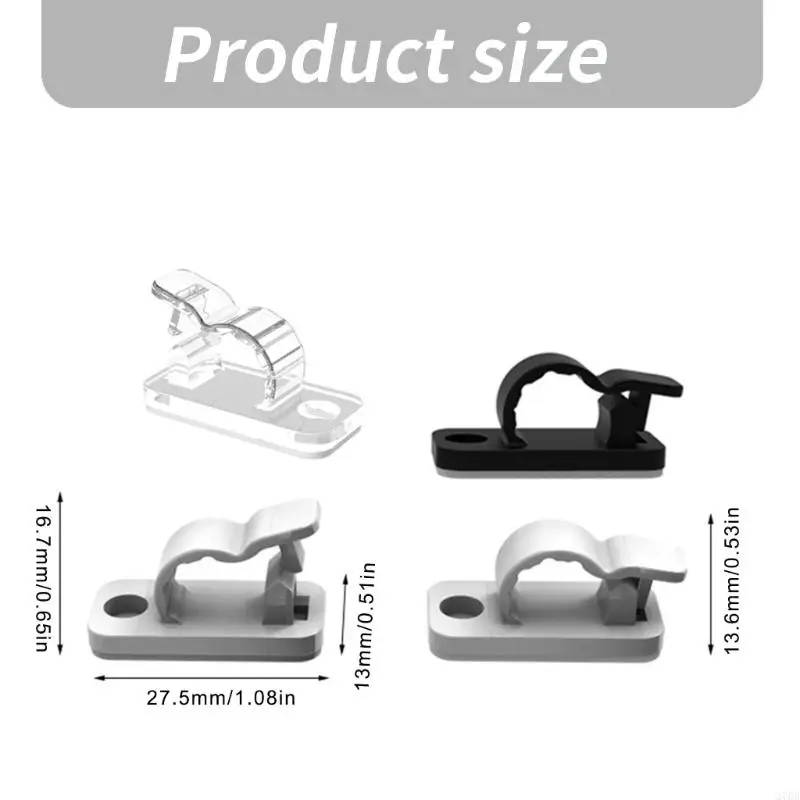 270B حزمة من 20 مقاطع الكابلات من منظمي حاملي الأسلاك اللاصقة لاستخدام المكتب المنزلي