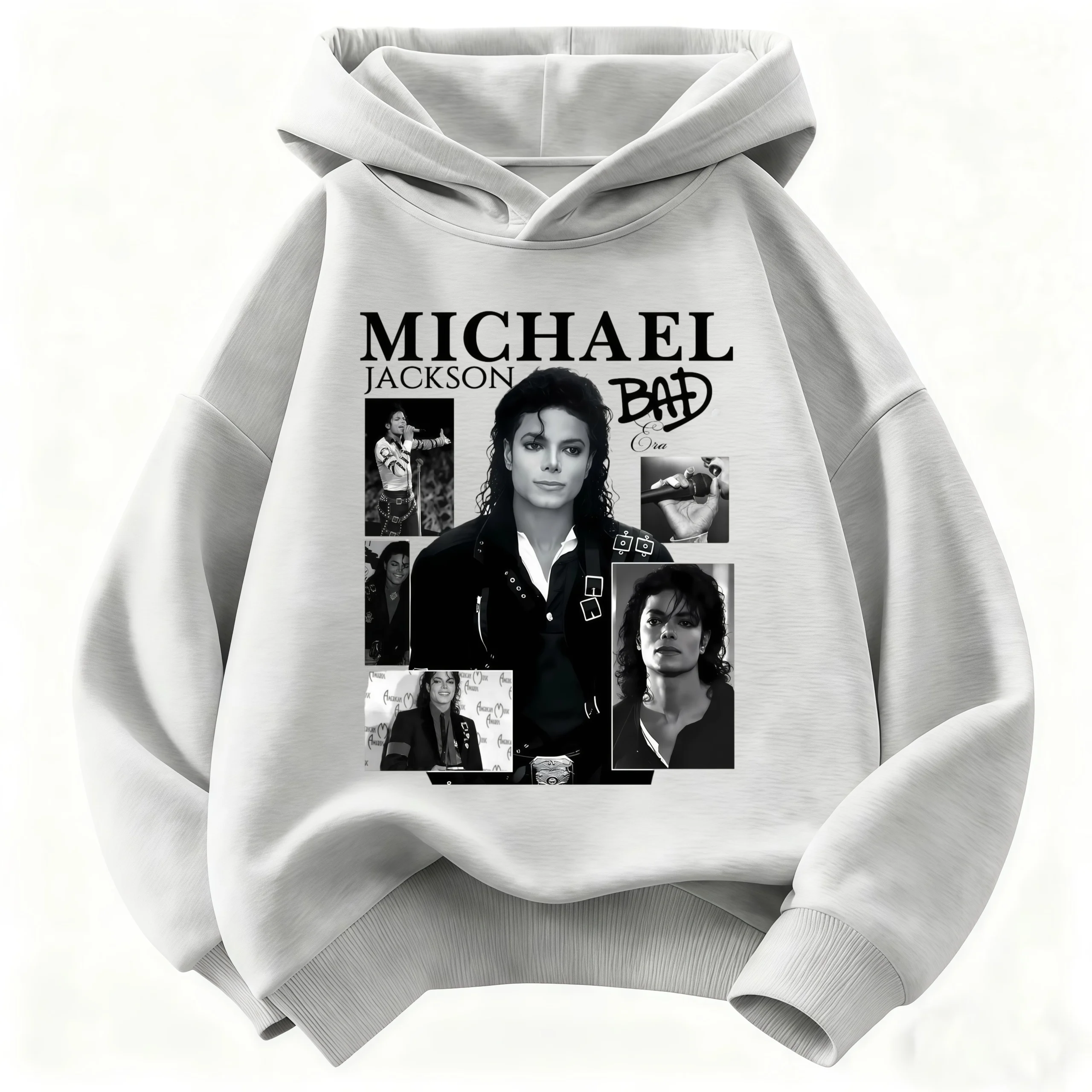 2026 Kinder Kapuzenpullover Michael Jackson Who's Bad Album Portrait Print Pullover Kinder Jungen Mädchen Mode Lässiger Hoodie – Detail 3
