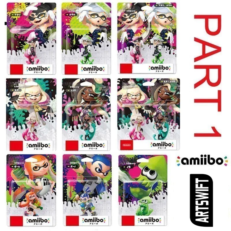 Nintendo Switch Amiibo New NS Figure NFC Inkling Boy Girl Squid Calie Marie Pearl Marina Part 1