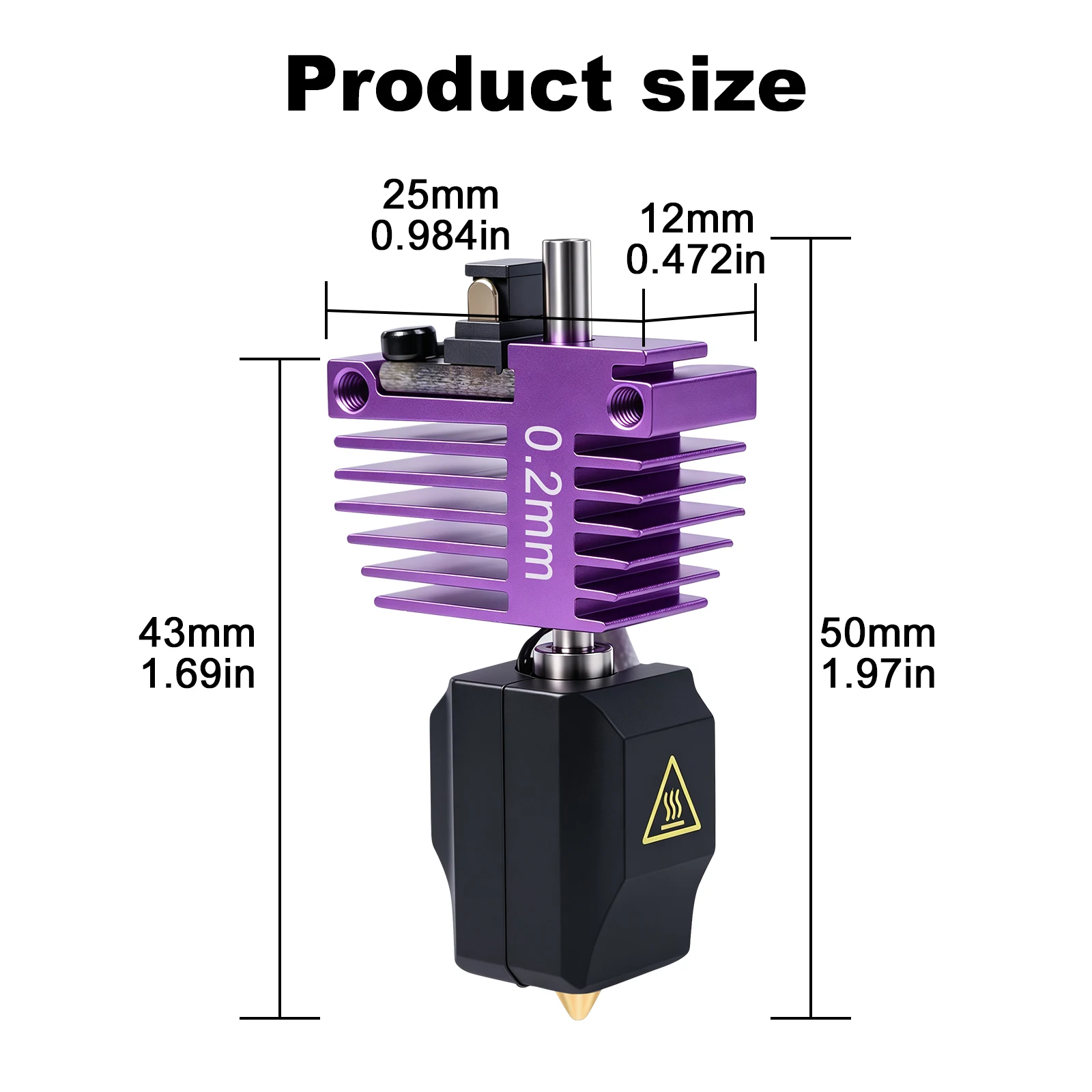 NEW Upgrade For FLASHFORGE Creator 5 / Creator 5 Pro Nozzle C5 Hotend Hardened Steel 0.25 0.4 0.6 0.8mm Creator 5 Extruder Parts