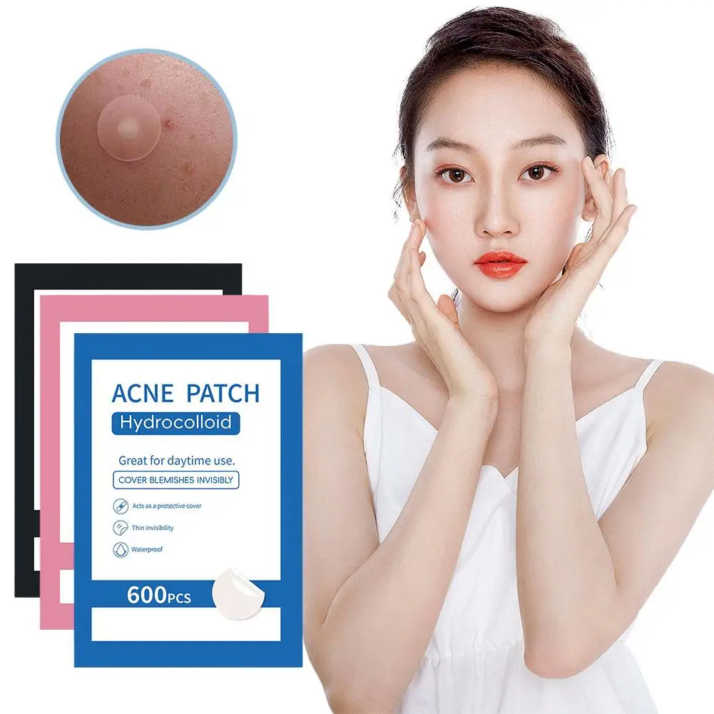 Impermeável Pimple Patch Adesivos, Tratamento De Acne, Removedor De Espinhas, Ponto Facial, Ferramenta De Pele, Cuidado De Manchões, Cuidados Com A Pele, 360-600Pcs, Q2Y3