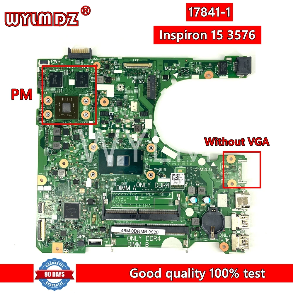 

17841-1 i3/I5/I7 десятая стандартная деталь для Dell Inspiron 15 3576 3476 протестированная материнская плата ОК