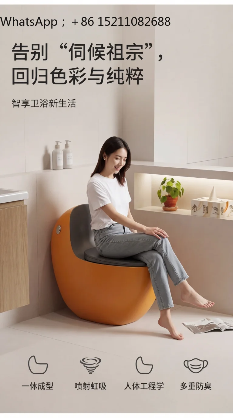 SCY high-impact toilet, large-mouth large-pipe, simple and stylish siphon toilet for home use
