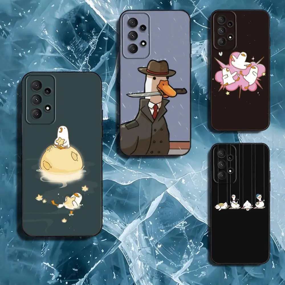

Funny D-DucK Goose m-meme Phone Case For Samsung Galaxy A13,A21s,A22,A31,A32,A52,A53,A71,A80,Soft Black Shell