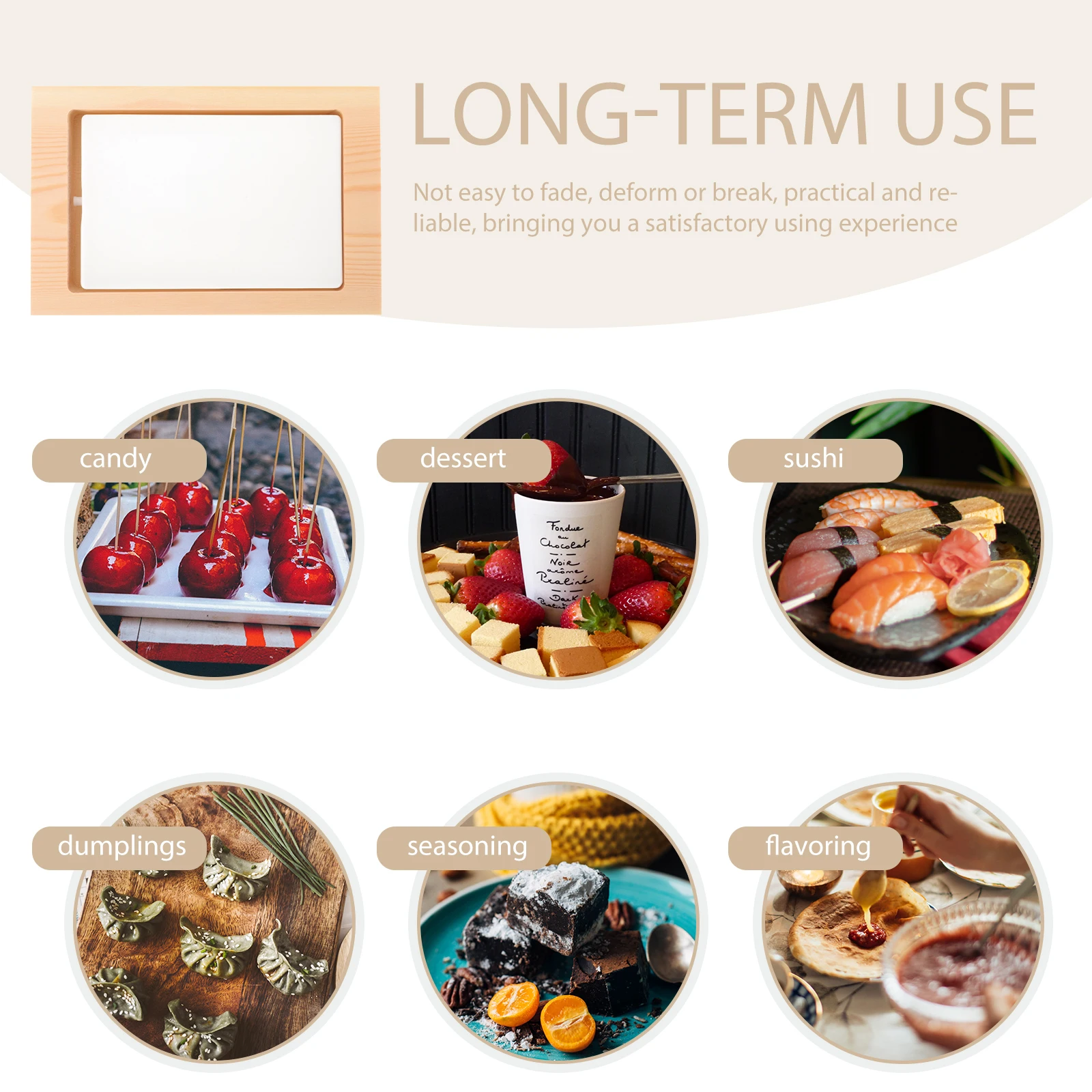 

Rectangular Long Sushi Ice Plate Wood Serving Tray Cold Insulation Seafood Preservation Platter Seafood Preservation Plate