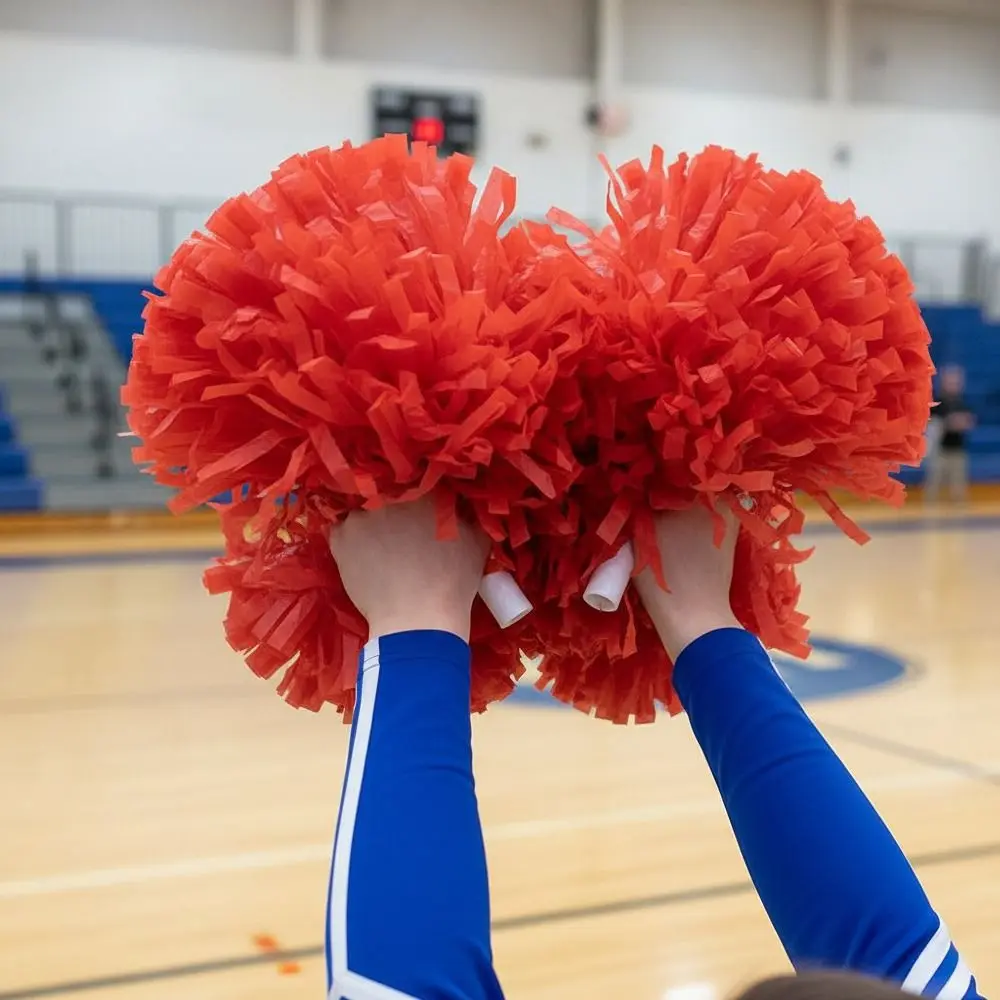 

Holding 30cm*37cm Flower Ball Multicolors PET Cheerleader Pom Poms Come On Props Colorful Sports Match Vocal Ball Club Supplies