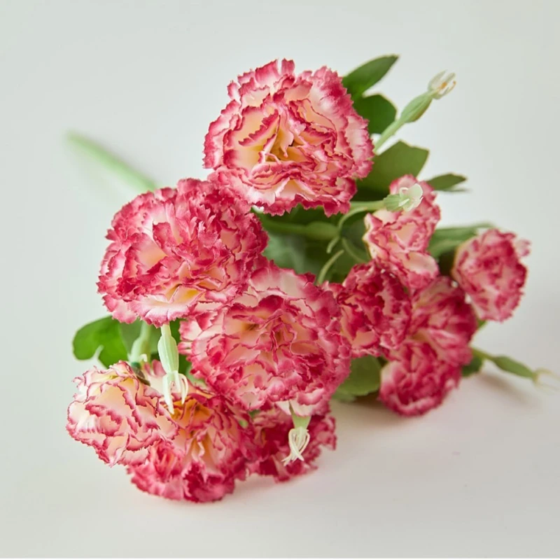 10heads Fake Carnation Wedding Artificial Flower Bouquet Christmas Scrapbooking Home Wedding Decor Bridal Holding Flowers