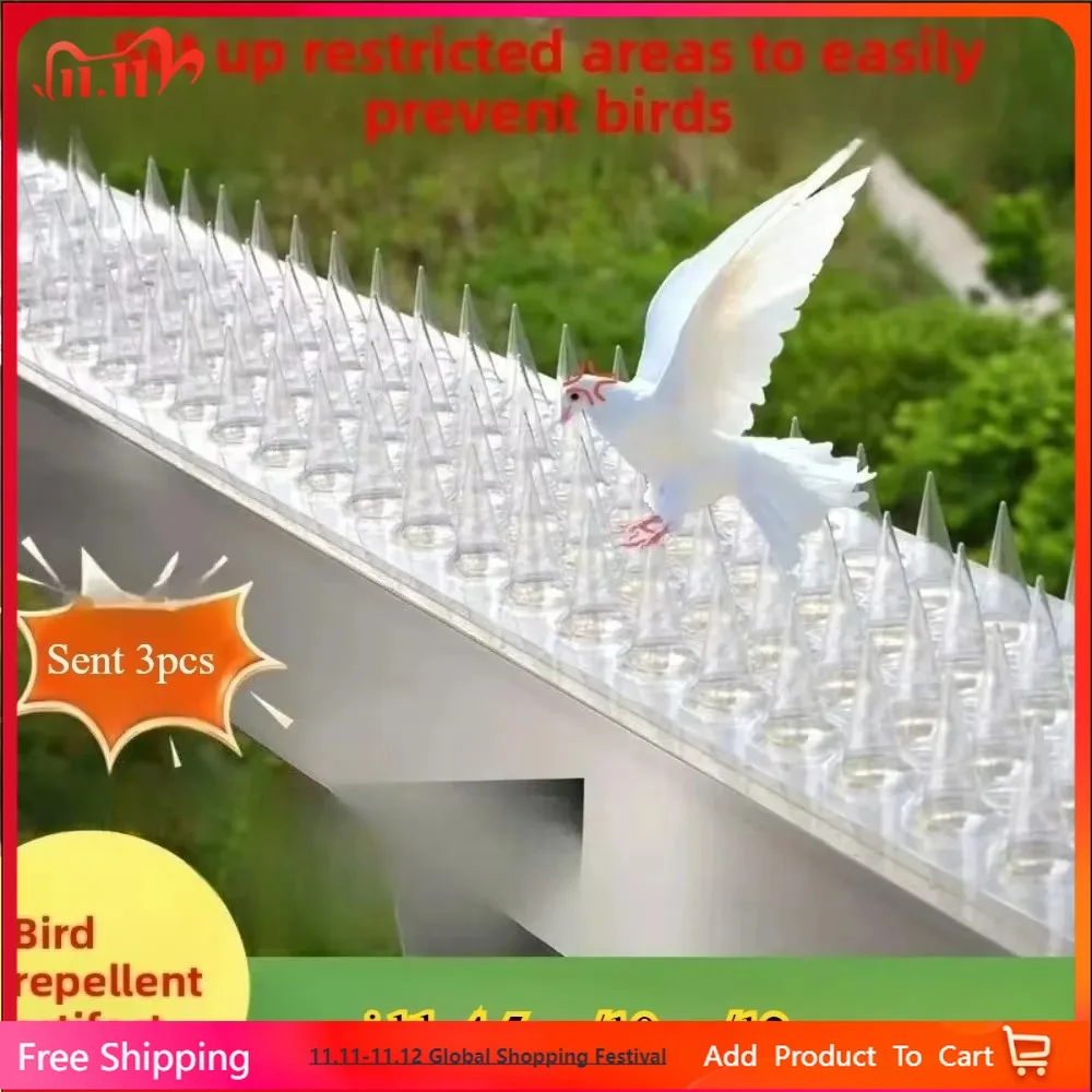 

20PCS Plastic Bird Repeller Spikes Fence Wall Animal Repellent Cat Anti Pigeon Spikes Anti-bird Outdoor Squirrel Garden Fences