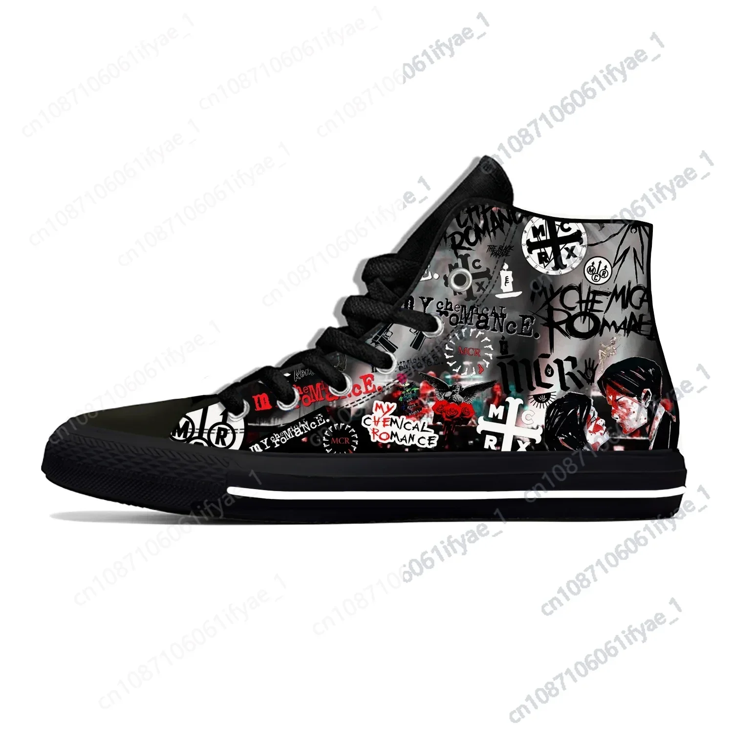 Hot Cool My Chemical Romance Rock Band Cool Fashion Latest Casual Shoes High Top Men Women Classic Sneakers Classic Board Shoes