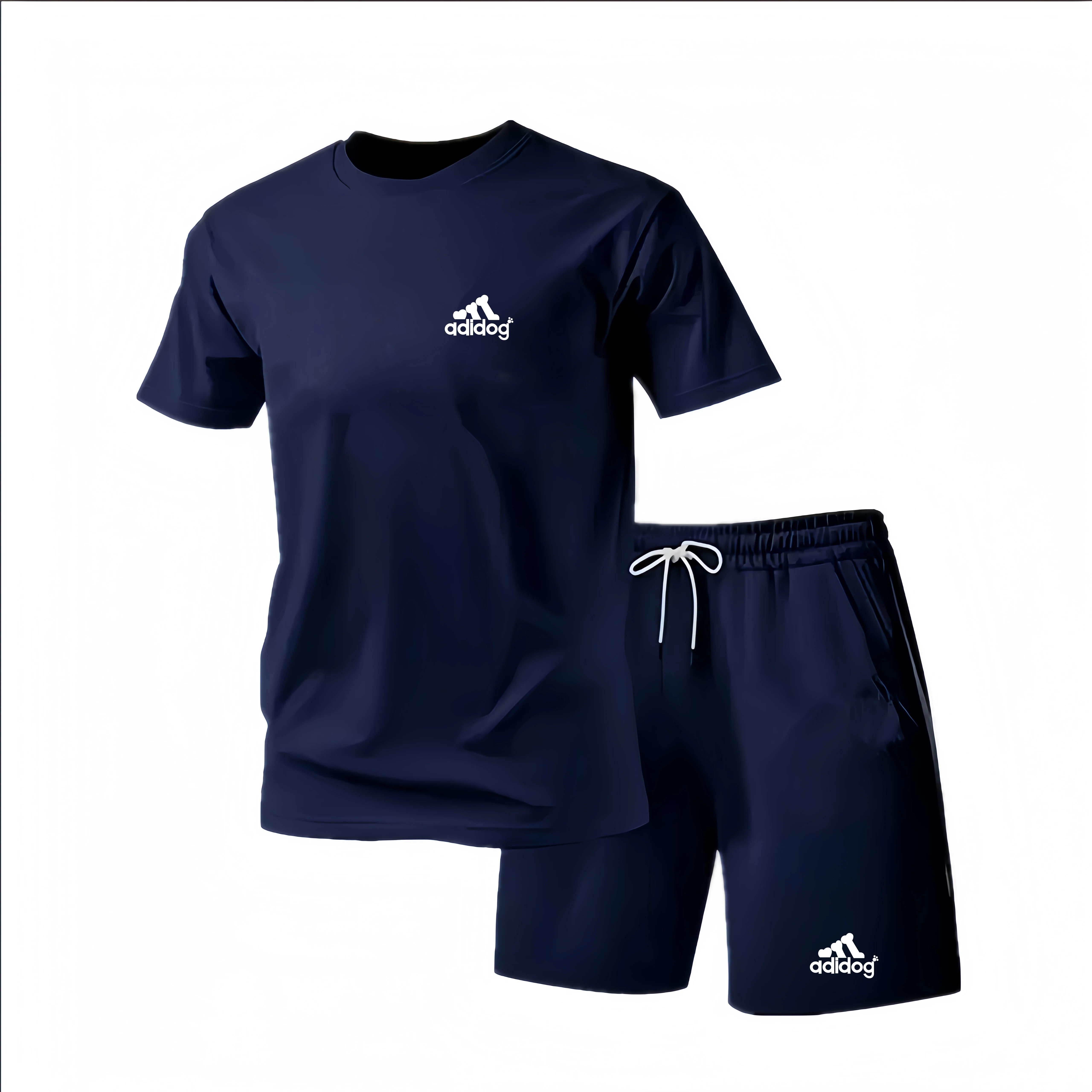 Conjunto Deportivo Transpirable de Verano para Hombre, Camiseta de Manga Corta y Pantalones Cortos, Ligero y Cómodo, Estilo Deportivo, Hecho en China