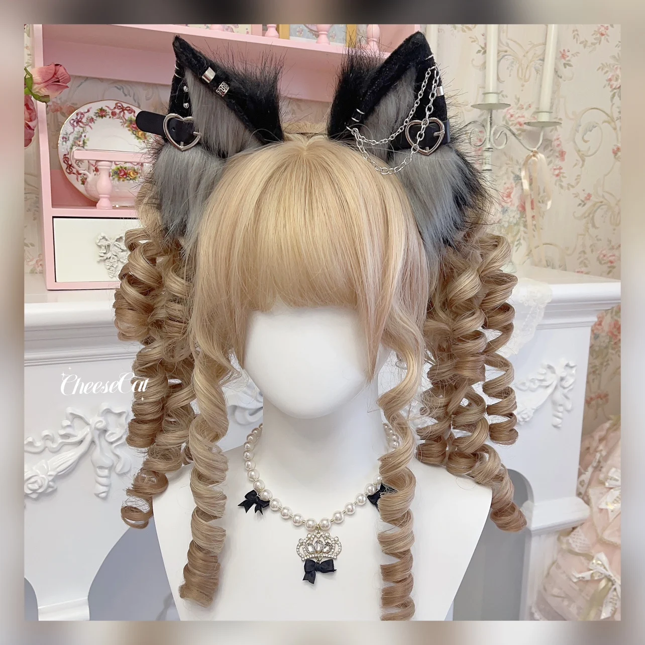 Diadema japonesa con orejas de animales para niña, diadema de Lolita Y2k, accesorios para el cabello, novedad de 2024