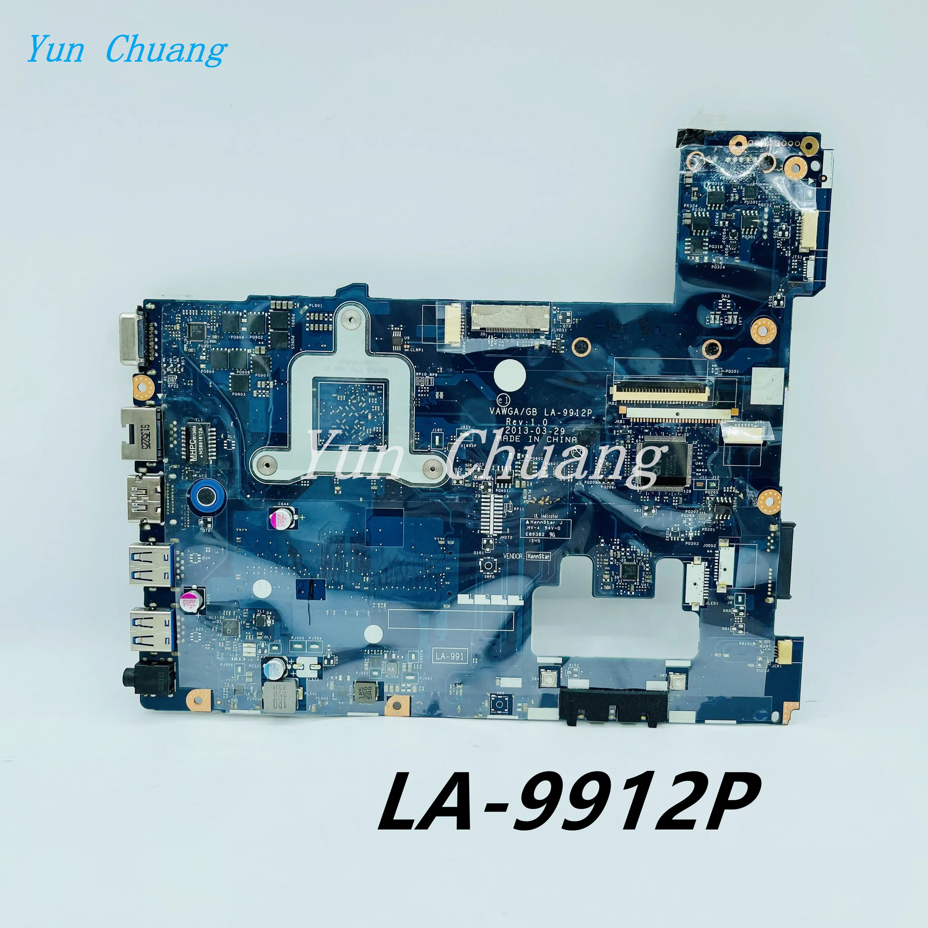 Imagem -02 - Vawga gb La-9912p Placa-mãe para Lenovo Ideapad G405 14 Polegadas Computador Portátil Mainboard 90002993 com A45000 Cpu Uma 100 Totalmente Testado