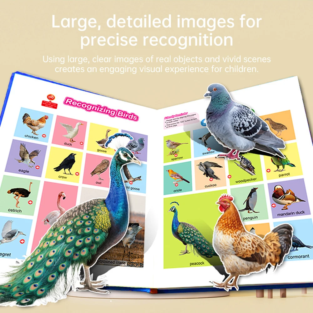 English Learning Talkings Book for Kids Interactive Sound Book for Babies Toddlers Fun Early Educational Toy
