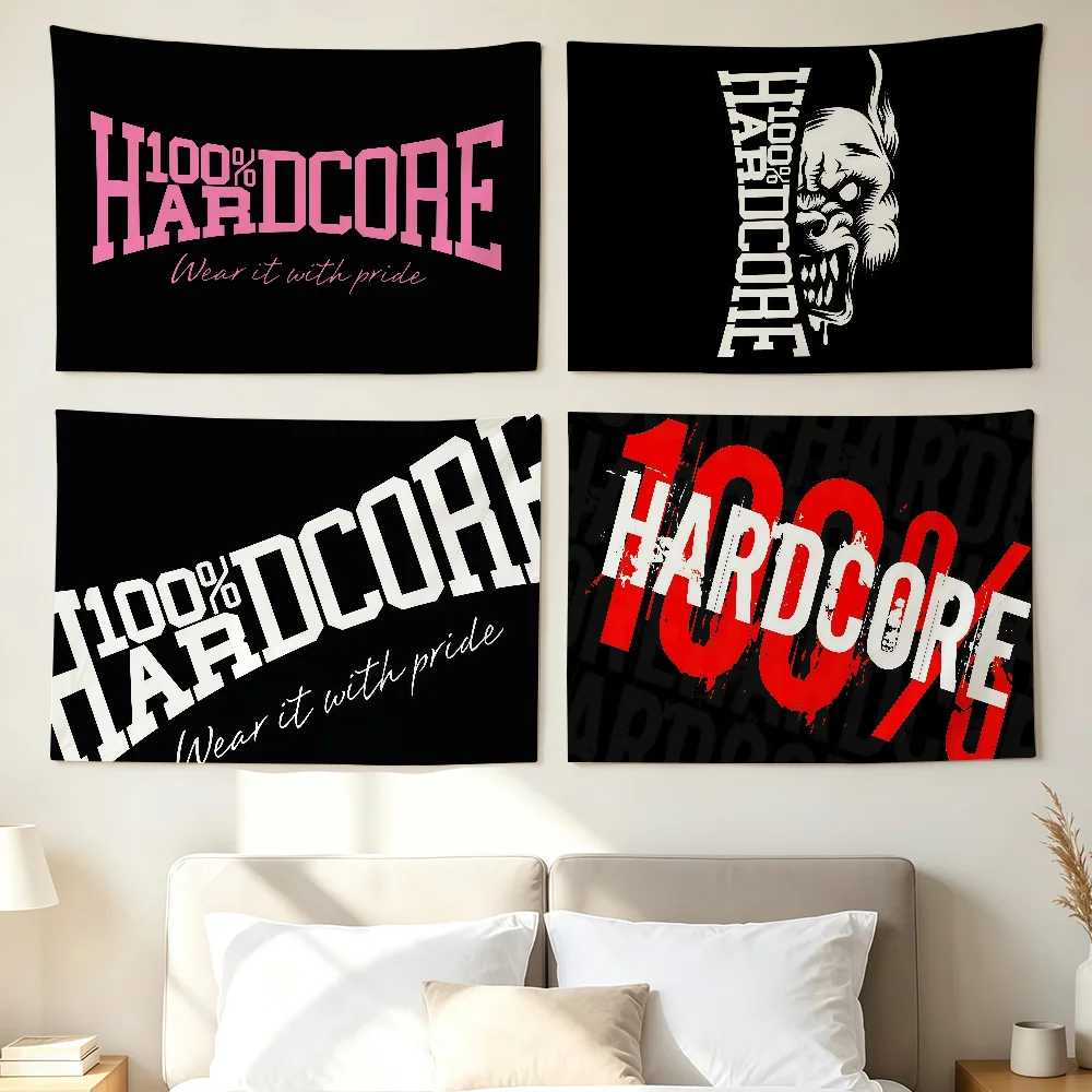 Fashion 100 H-Hardcore Flag Wall Decorations Home Decor Suitable For Living Rooms Bedrooms Dormitories Parties And Holidays