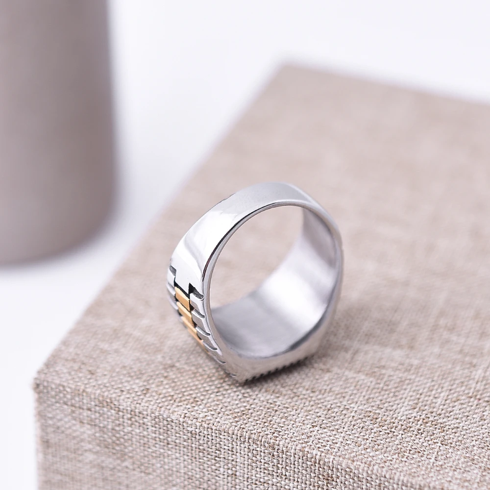 New 316L stainless steel high-quality agate ring, classic, trendy and fashionable