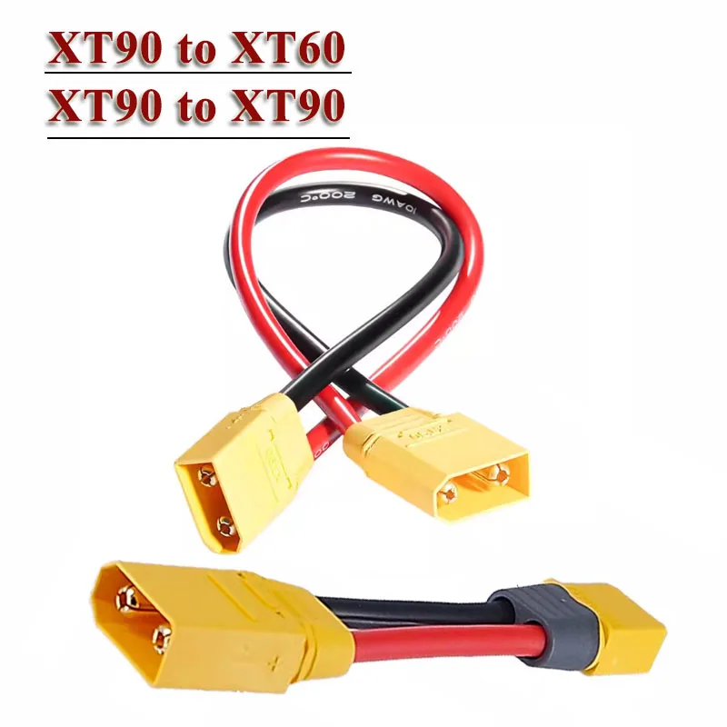 XT90 to XT60 Battery Charging Conversion Line Model Airplane XT90 Male to XT90 Female Llithium Battery Balanced Extension Cable