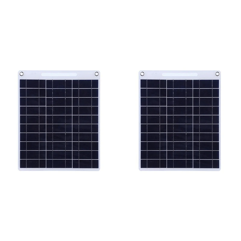 2X 60W Solar Panel Portable 5V Dual USB Fast Charger Panel Kit Outdoor Emergency Charging Battery Travel Phone Charger